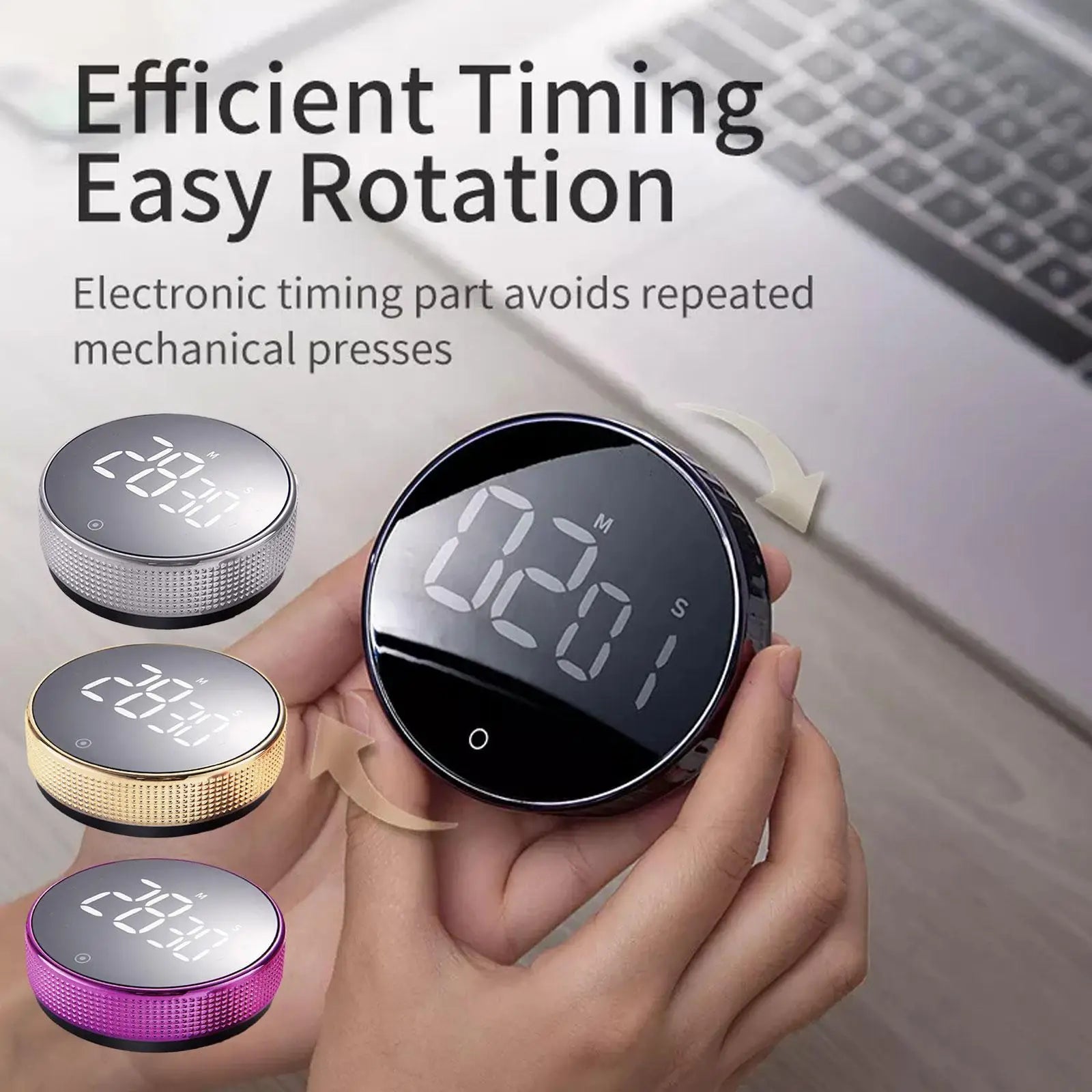 TimeTack™ Magnetic LED Kitchen Timer