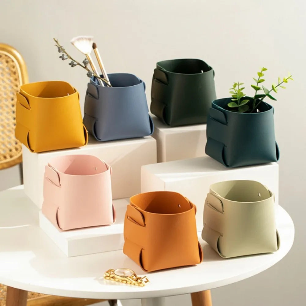 NordicOrganize™ Leather Desktop Storage Box